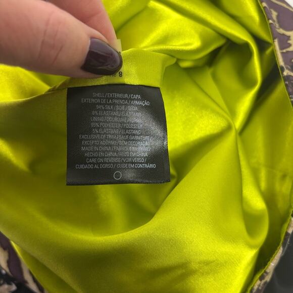 Elie Tahari Funky Tan and Brown Animal Print Pencil Skirt Size 8 KK0702 - Picture 7 of 8